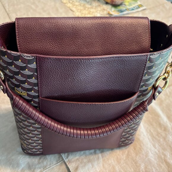 Fauré Le Page Leather Boho 27 Burgundy Shoulder/Crossbody bag - Picture 9 of 10